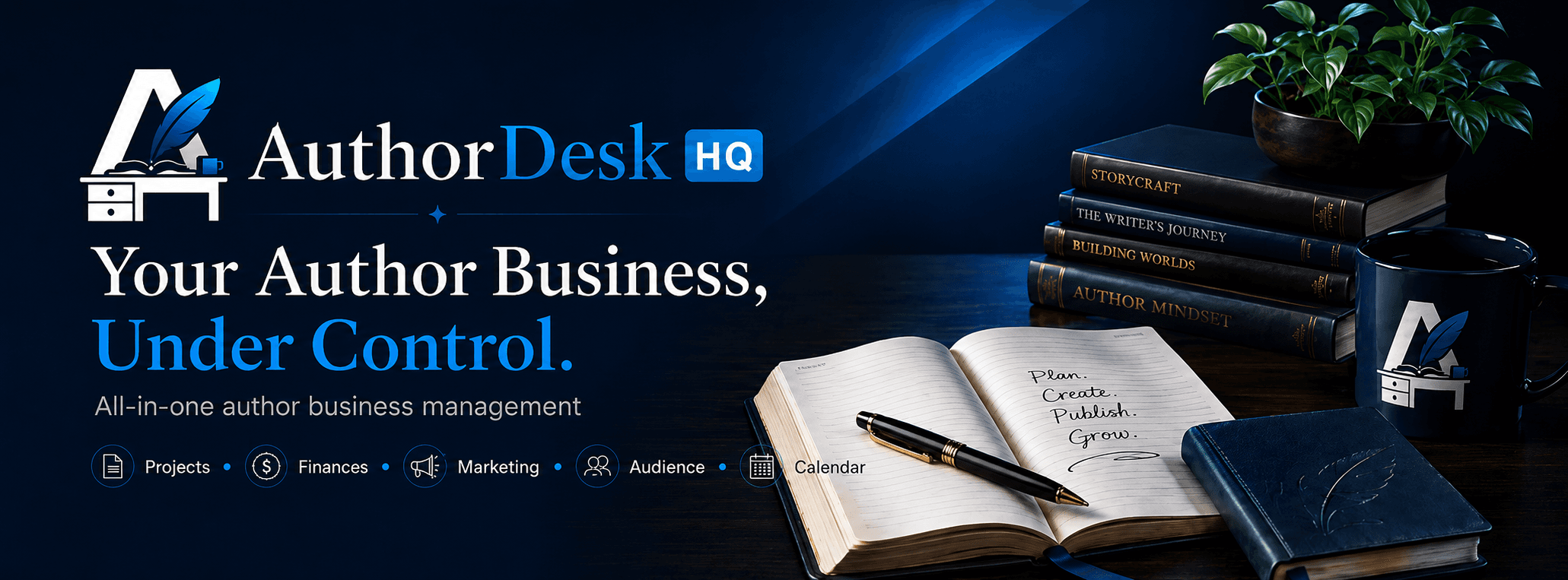 AuthorDesk HQ workspace banner